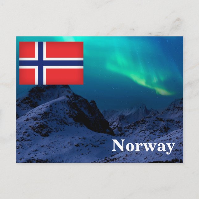 Vintage Norway Travel Tourism Postcard (Front)