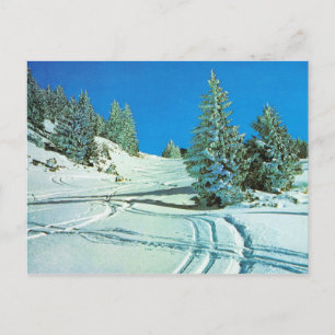 Vintage Norway, winter in the mountains Postcard