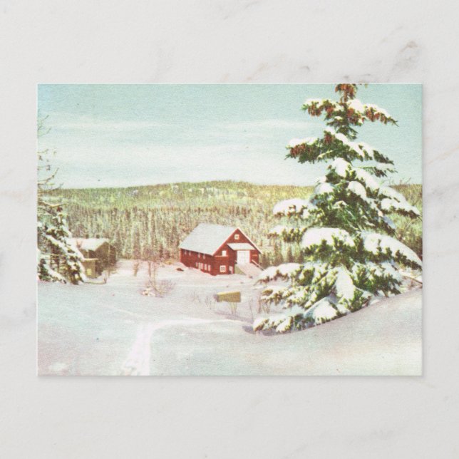 Vintage Norway, winter in the mountains Postcard (Front)