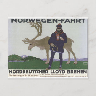 Vintage Norwegen Fahrt Postcard