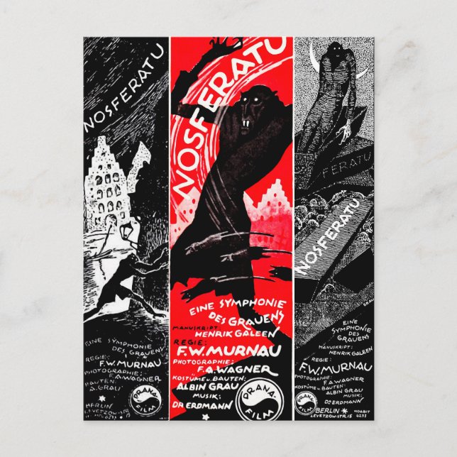 Vintage Nosferatu Art Postcard (Front)