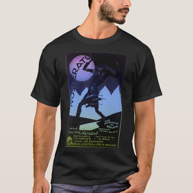 Vintage Nosferatu Movie Poster Art T-Shirt (Front)