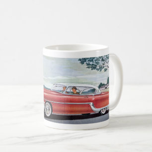 VINTAGE NOSTALGIA AUTOMOBILE ILLUSTRATION COFFEE MUG