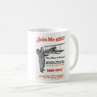 VINTAGE NOSTALGIA EARLY AVIATION ADVERTISING COFFEE MUG