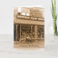 Vintage, Nostalgia, Retro Birthday Card - Old Shop