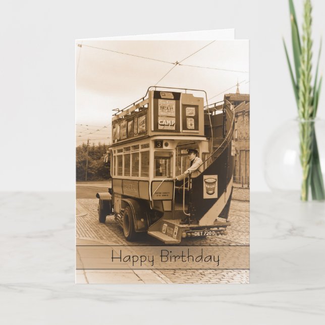 Vintage, Nostalgia, Retro Birthday Card - Vintage (Front)
