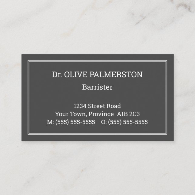 Vintage, Nostalgic, and Classic Business Card (Front)