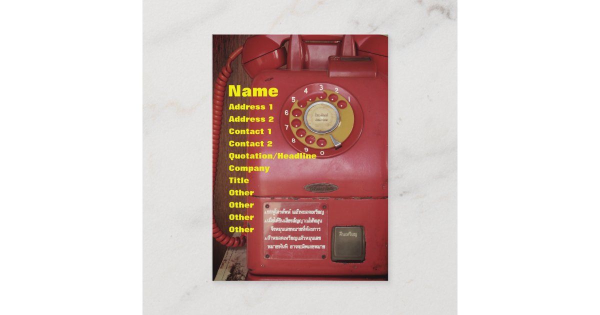Vintage Nostalgic Old Classic Retro Telephone Business Card Zazzle