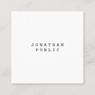 Vintage Nostalgic Retro Classic Look Elegant Clean Square Business Card