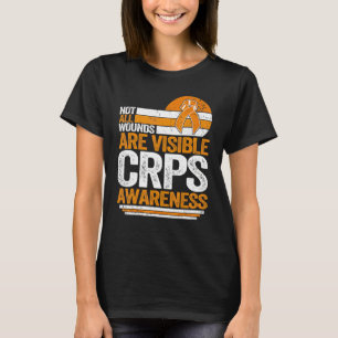 Vintage Not All Wounds Are Visible CRPS Orange Rib T-Shirt