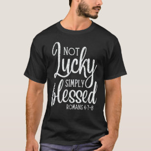 Vintage Not Lucky Simply Blessed Christian Apparel T-Shirt
