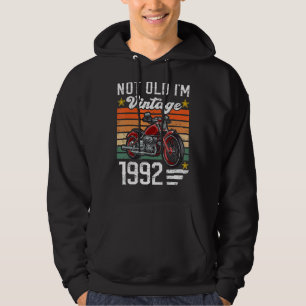Vintage Not Old I'm 1992 Classic Motorcycle Birth Hoodie