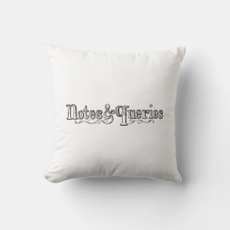 Vintage Notes And Queries Typograph Cushion