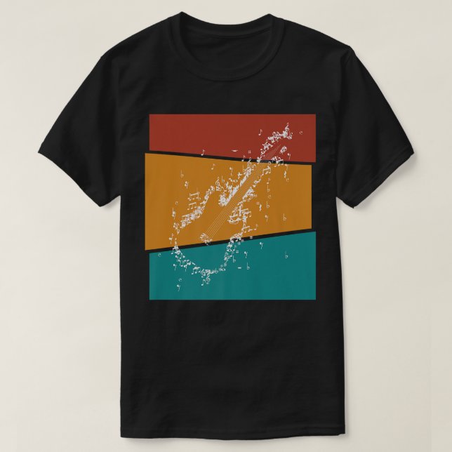 Vintage Notes Electric Guitar1439 T-Shirt (Design Front)