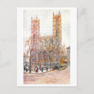 Vintage Notre Dame Cathedral, Montreal, Postcard