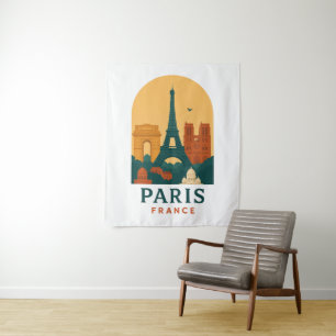 Vintage Notre Dame Tapestry - Paris Cathedral Wall