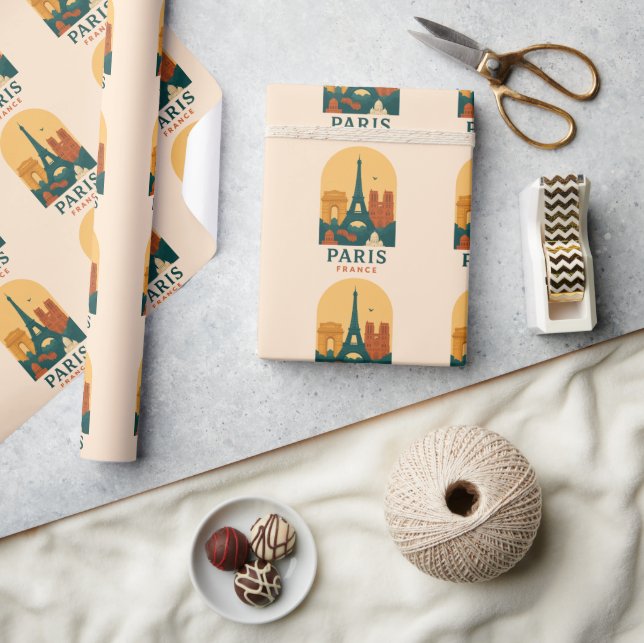 Vintage Notre Dame Wrapping Paper Paris Cathedral (Crafts)
