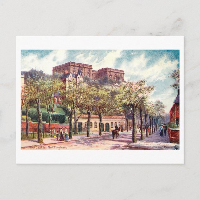 Vintage Nottingham Castle Postcard (Front)