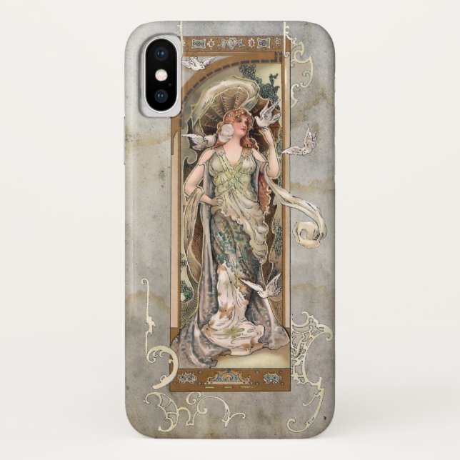 Vintage Nouveau Beauty Case-Mate iPhone Case (Back)
