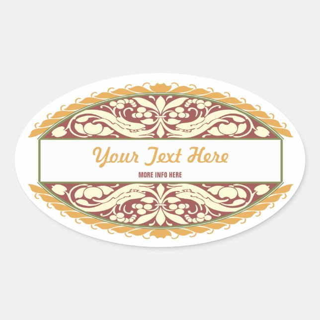 Vintage Nouveau custom label (Front)
