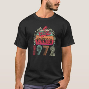 Vintage November 1972 50 Years Old 50th Birthday M T-Shirt