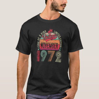 Vintage November 1972 50 Years Old 50th Birthday M T-Shirt