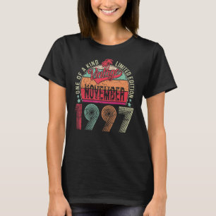 Vintage November 1997 25 Years Old 25th Birthday M T-Shirt