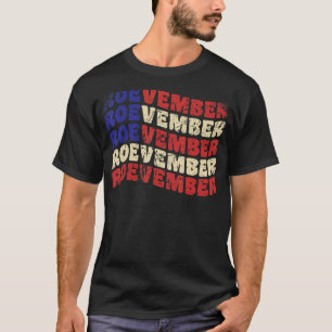 Vintage November Retro Roevember American Flag T-Shirt