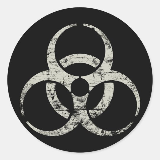 Vintage Nuclear Symbol Classic Round Sticker
