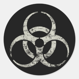 Vintage Nuclear Symbol Classic Round Sticker