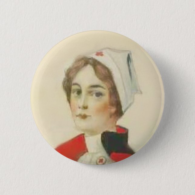 Vintage Nurse 6 Cm Round Badge (Front)