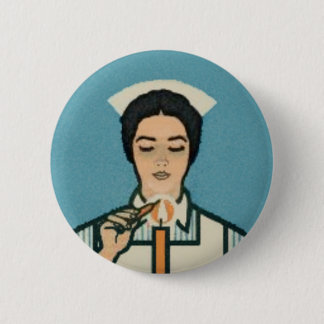 Vintage Nurse 6 Cm Round Badge