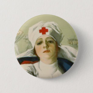 Vintage Nurse 6 Cm Round Badge