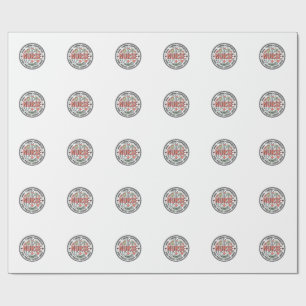 Vintage Nurse Appreciation Floral Medical Shirt De Wrapping Paper