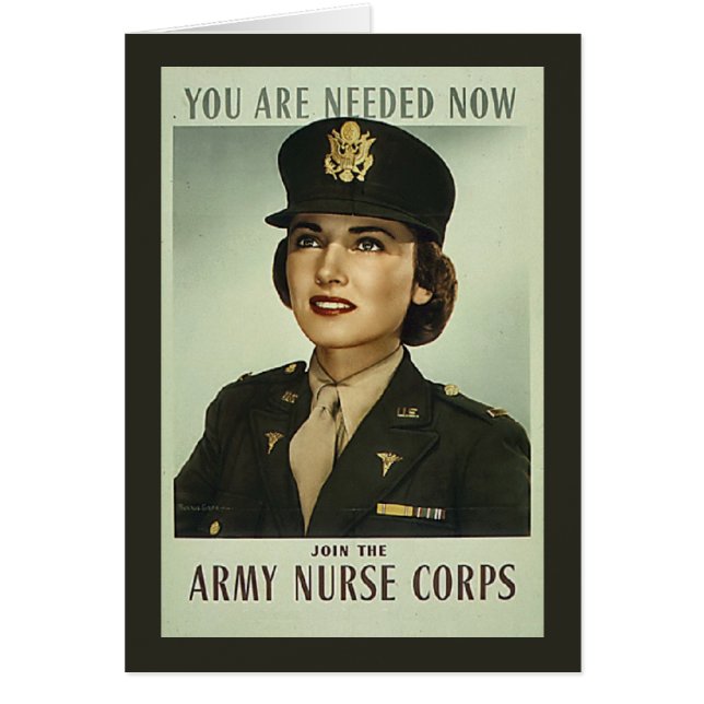 Vintage Nurse Corps Card (Front)