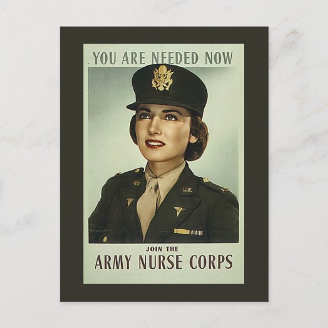 Vintage Nurse Corps Postcard (Front)