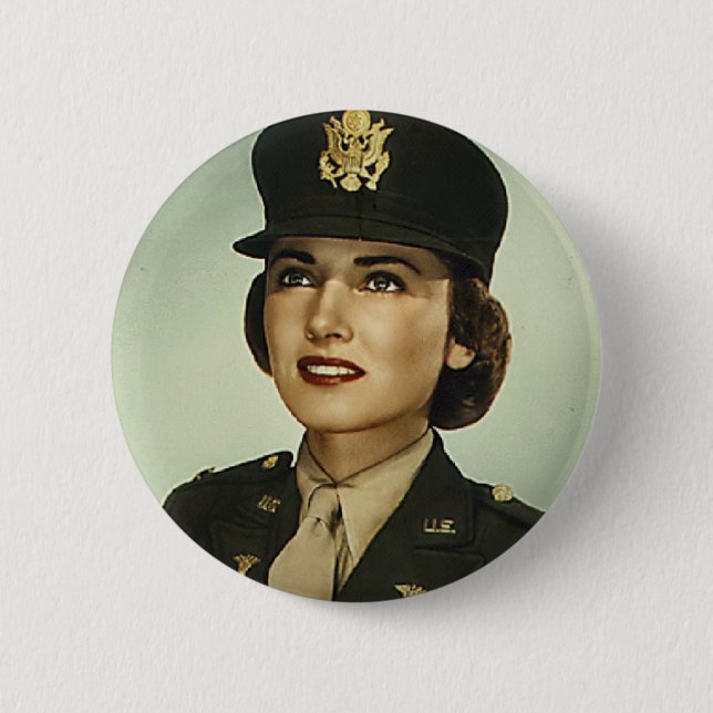 Vintage Nurse Corps Round Button (Front)