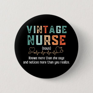 Vintage Nurse Definition 6 Cm Round Badge