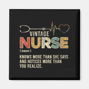 Vintage Nurse Definition Medical Humour Design Magnet