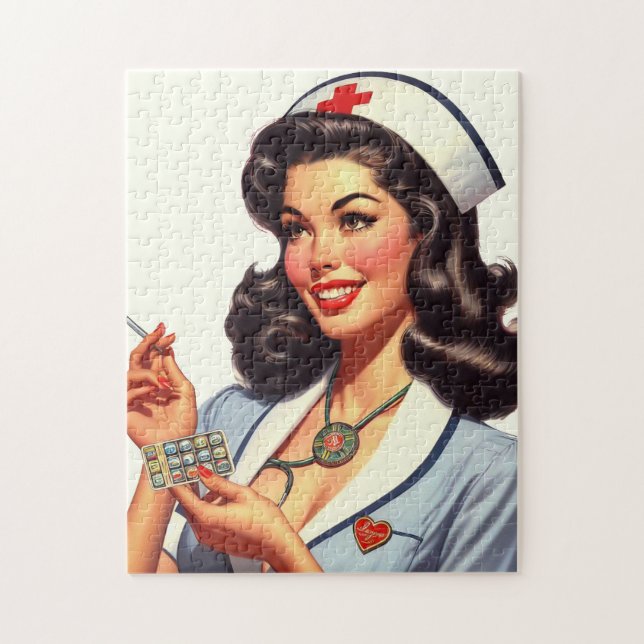 Vintage Nurse Illustration Jigsaw Puzzle (Vertical)