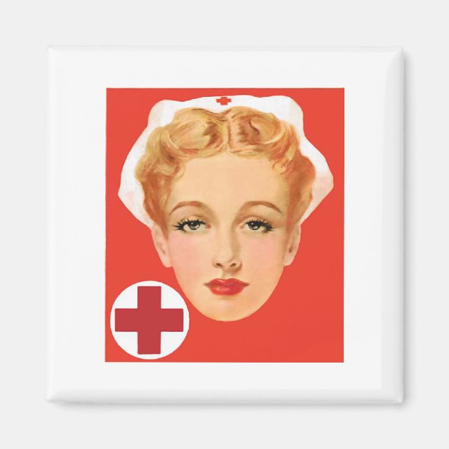 Vintage Nurse Magnet (Front)
