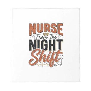 Vintage Nurse Night Shift Shirt Design_1 Notepad