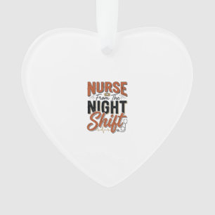 Vintage Nurse Night Shift Shirt Design_1 Ornament