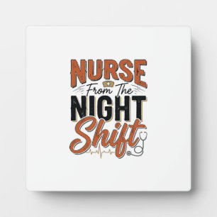 Vintage Nurse Night Shift Shirt Design_1 Plaque