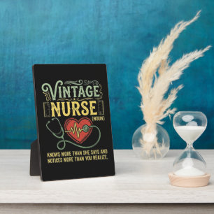 Vintage Nurse Noun Knows More Than She Says Plaque