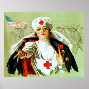 Vintage Nurse Poster ~ World War 1.