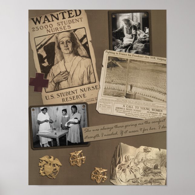 Vintage Nurse Scrapbook Poster (Front)