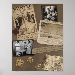 Vintage Nurse Scrapbook Print