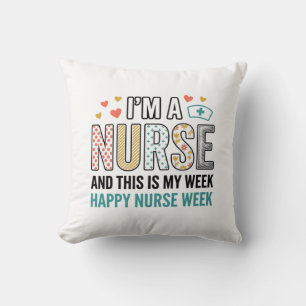 Vintage Nurse Week Appreciation Typography Shirt_1 Cushion