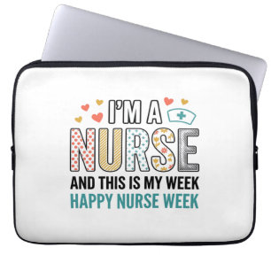 Vintage Nurse Week Appreciation Typography Shirt_1 Laptop Sleeve